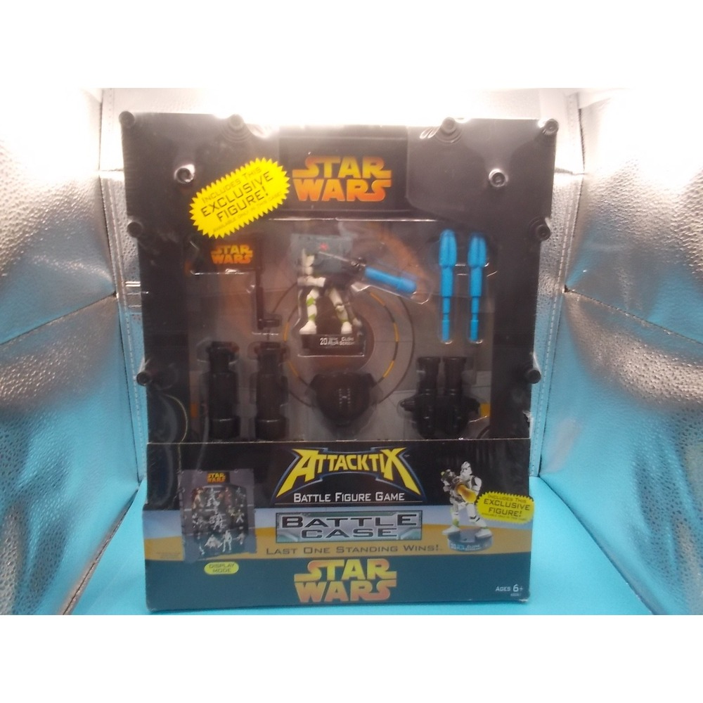 Star Wars Attacktix Battle Case Game Exclusive Clone Sergeant Figure 2005 New